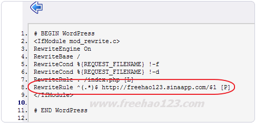 .htacccess代码添加修改