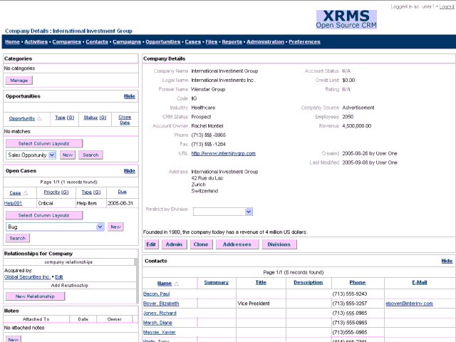 XRMS CRM