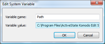 Edit Path System Variable