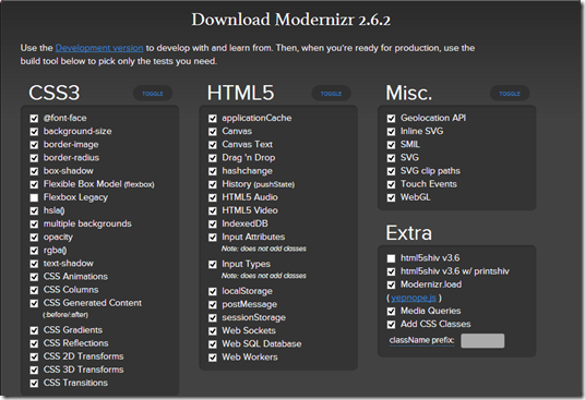 Modernizr download