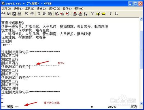 Vim高效使用攻略：[7]高级编辑之可视模式