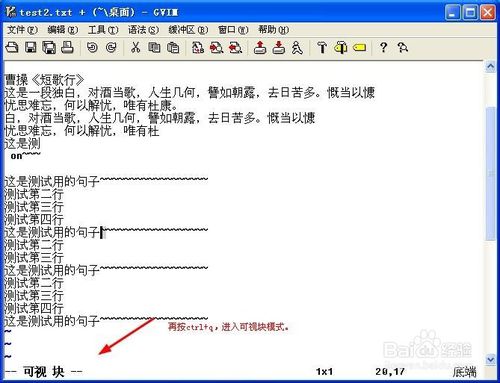Vim高效使用攻略：[7]高级编辑之可视模式