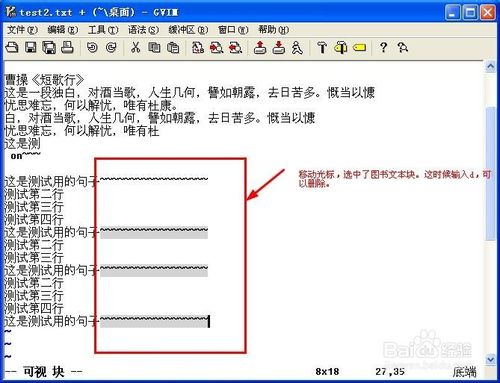 Vim高效使用攻略：[7]高级编辑之可视模式