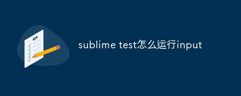 sublime test怎么运行input